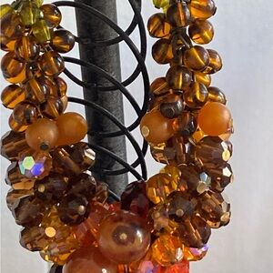 Victoria Tane Brown Amber Beaded Necklace